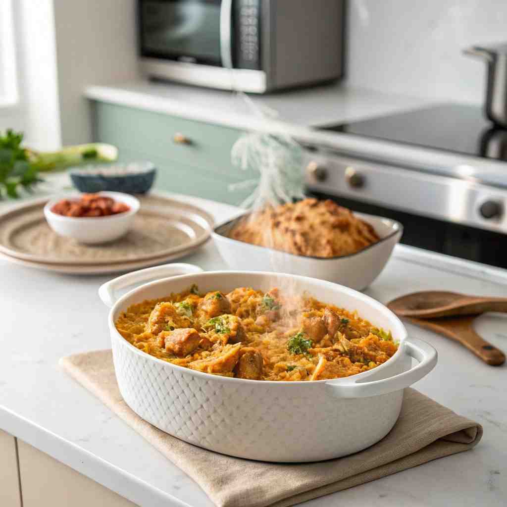 Butter Chicken Rice Casserole
